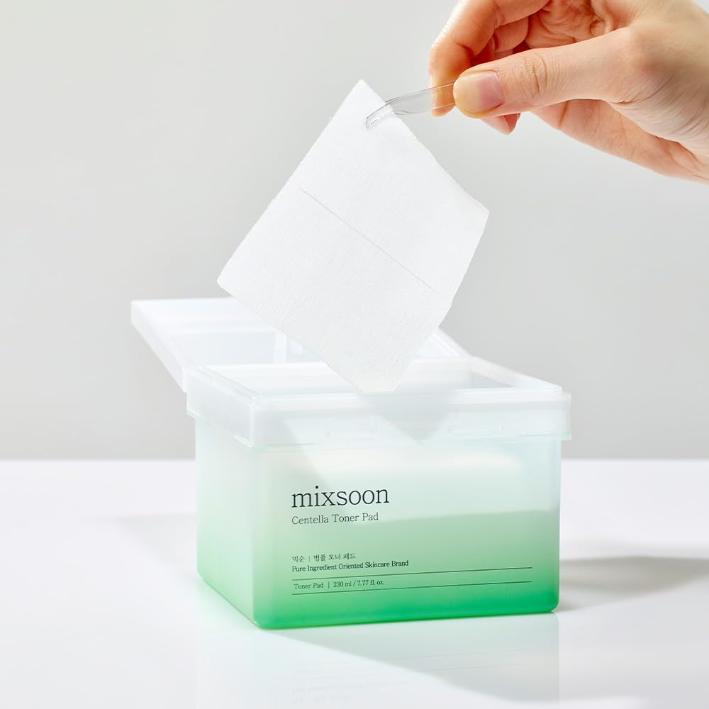 Mixsoon Centella Toner Pad | Hassas Ciltler için Yatıştırıcı Tonik Ped 120 Adet